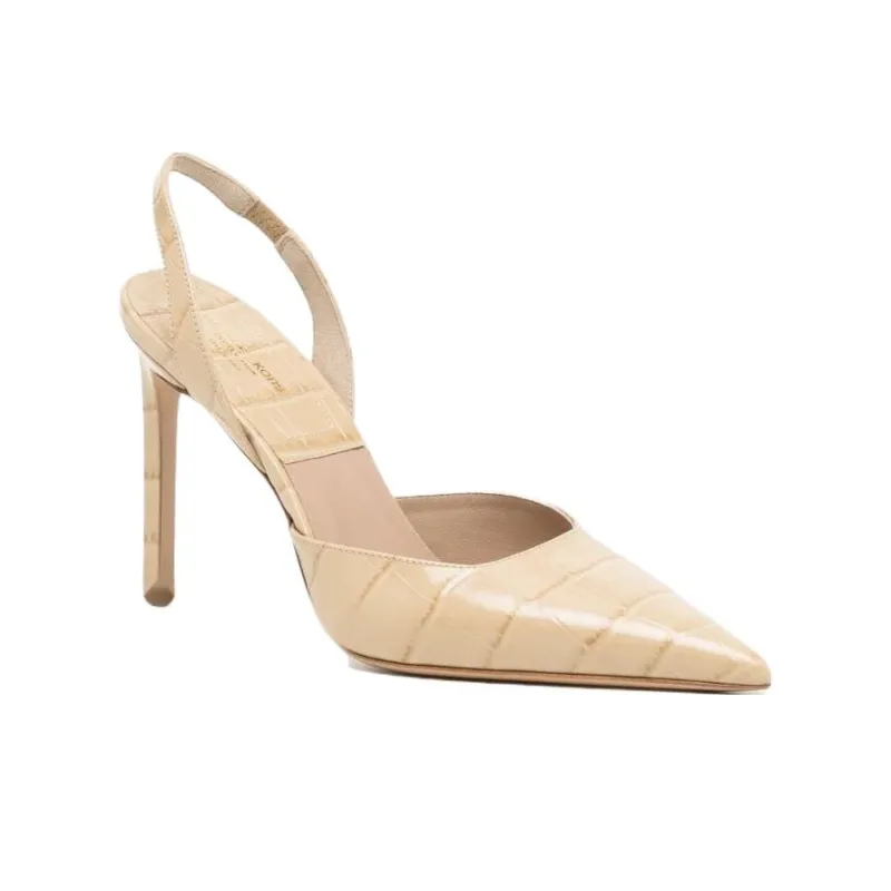 MICHAEL KORS Presley Runway Slim Heel High Heels 10cm Women's Beige-2