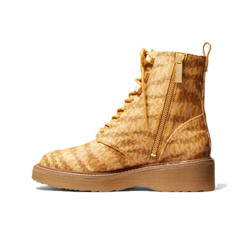 MICHAEL KORS Short Mid-Calf Martin Boot 3.8cm Women's Orange