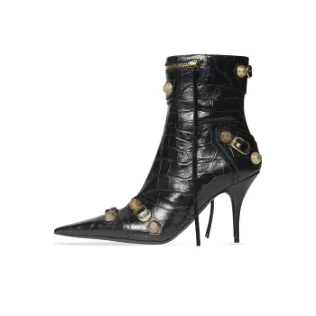 Balenciaga Cagole 90mm Leather Ankle Boots