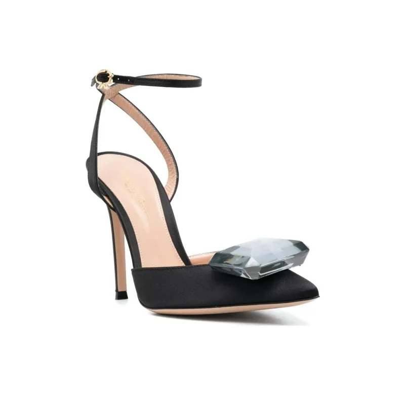 GIANVITO ROSSI 110mm Maxi-gemstone Pumps-2