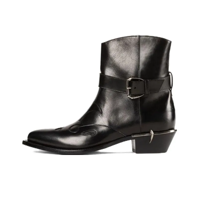 Roberto Cavalli Tiger Tooth Leather Boots-0