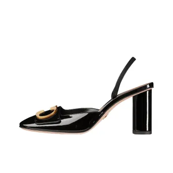 DIOR C'est Dior Chunky Heel High Heels 8cm Women's Black