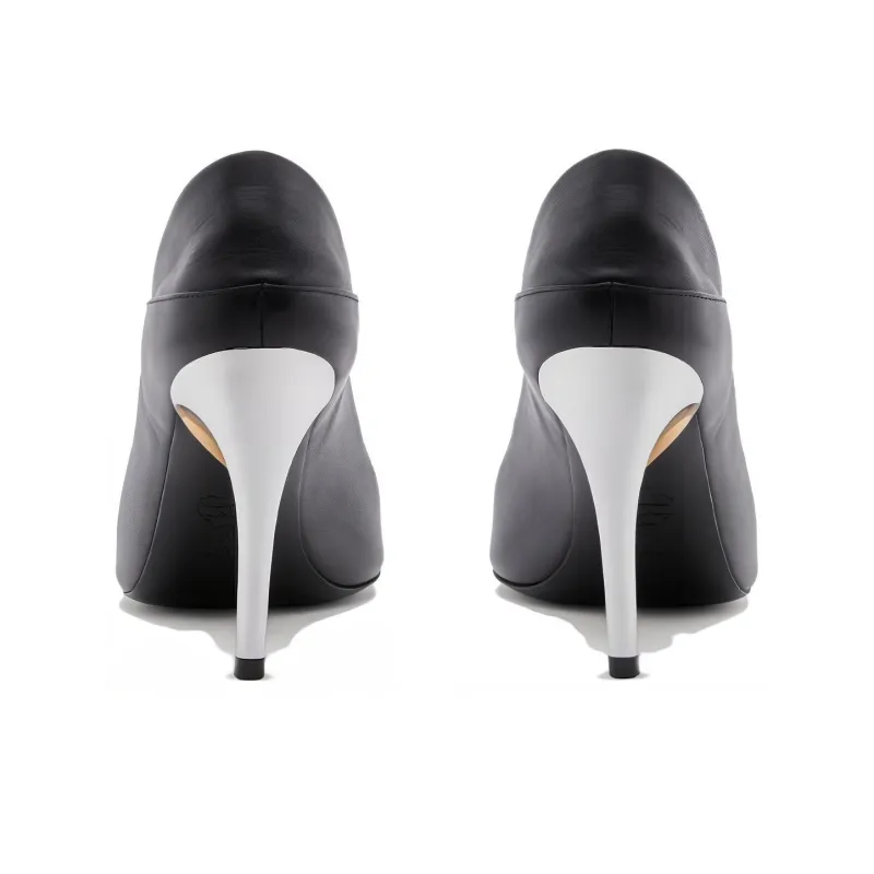 Alexander McQueen Armadillo Mules 'Black Silver' Women's-4