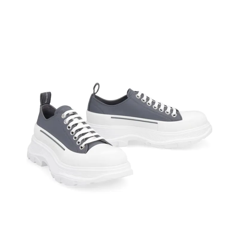 Alexander McQueen Tread Slick Martin Boot Women's Silver Gray-2