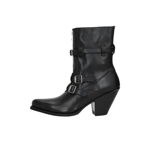 CELINE Ankle Boots Women's Red