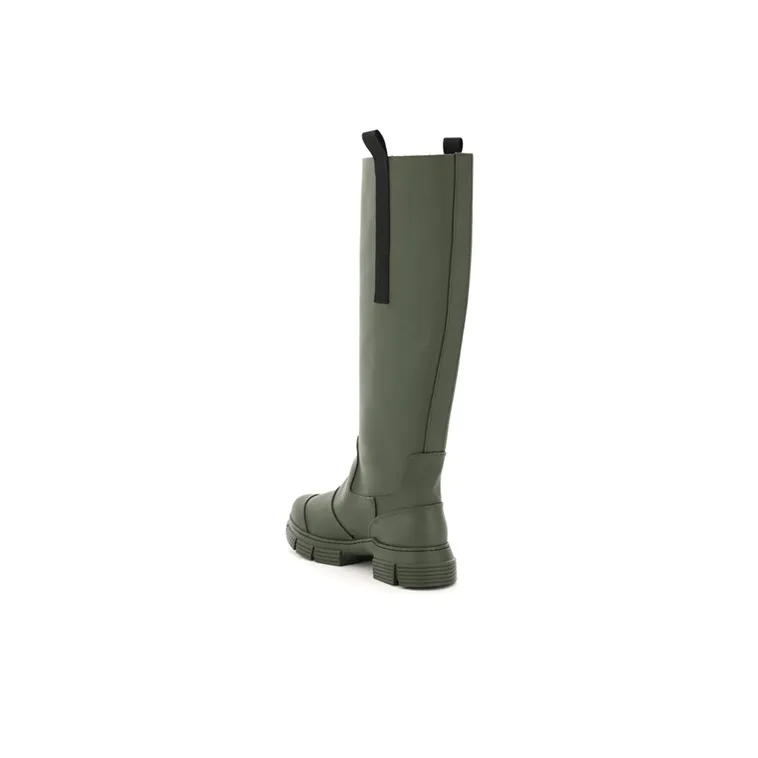 GANNI Recycled-rubber Country Boots-3