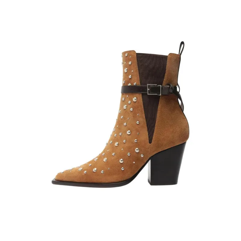 Schutz Kelsey Chelsea Boots 8.3cm Women's Brown-0