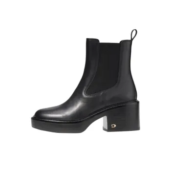 COACH Kinsley Short Chelsea Boots 6.5cm Women's Black