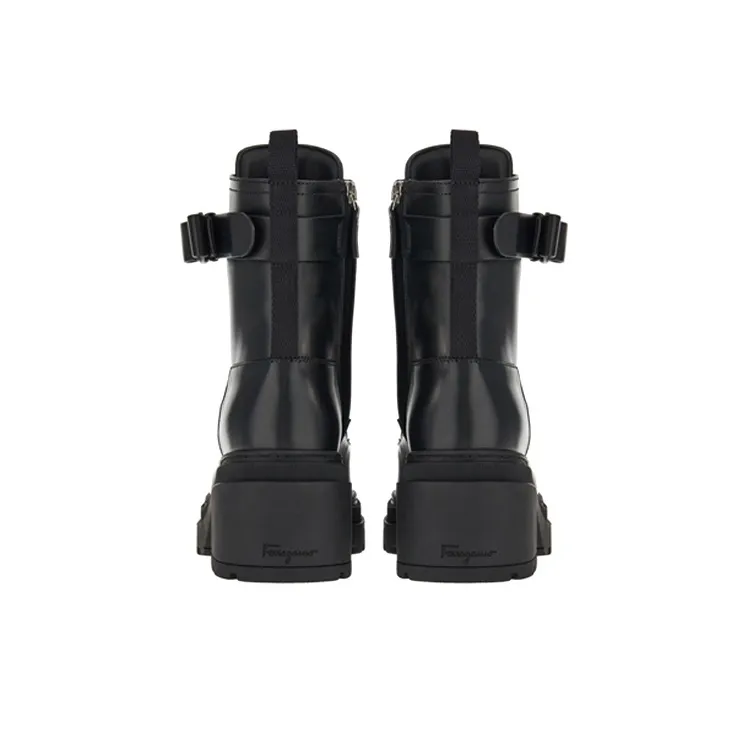 FERRAGAMO Vara Ankle Boots Women's Black-4