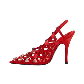 The Attico Grid Pointed Toe Pumps