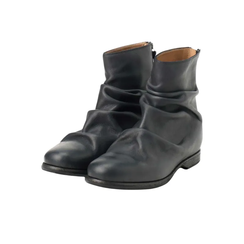 Yohji Yamamoto Pleat-detail Leather Boots-2