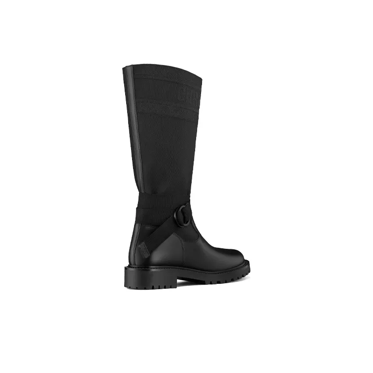 DIOR D Major Knee high Boots Women's Black-3
