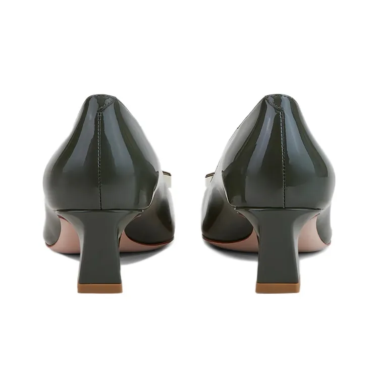 Roger Vivier Chunky Heel High Heels 4.5cm Women's Green-4