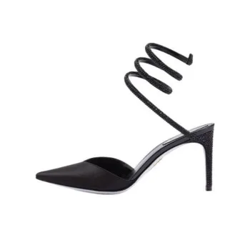 RENE CAOVILLA Cleo Slim Heel High Heels 8cm Women's Black