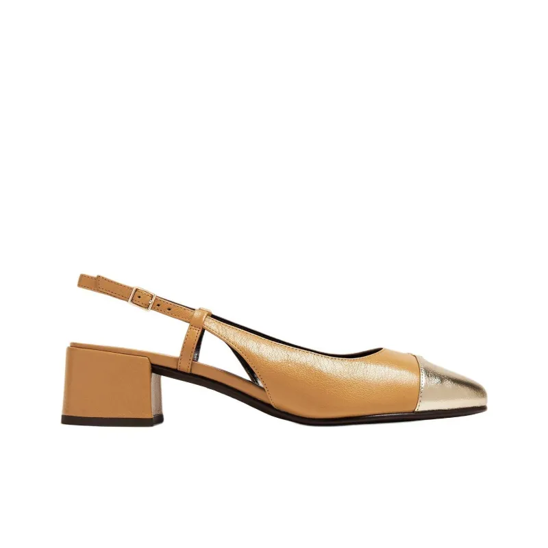 TORY BURCH Chunky Heel High Heels 4.5cm Women's Brown-1