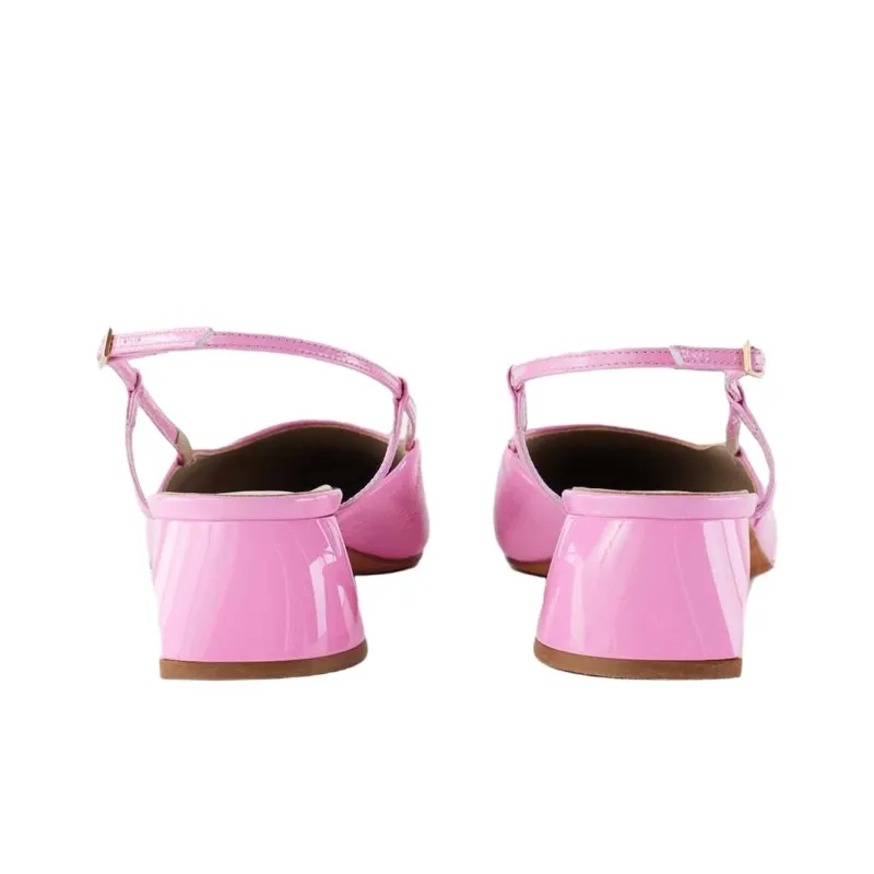 TIBI Oscar Irregular Heel High Heels 4.5cm Women's Light Pink-3