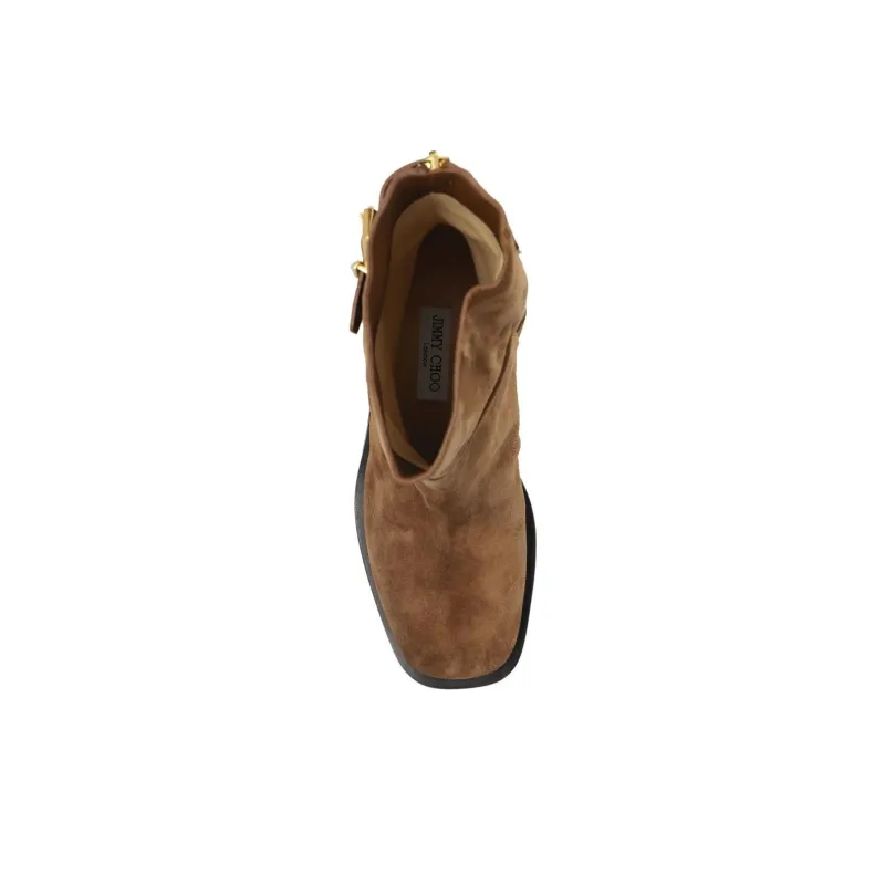 Jimmy Choo Brooklyn Ankle Boots 5cm Women's Brown-4