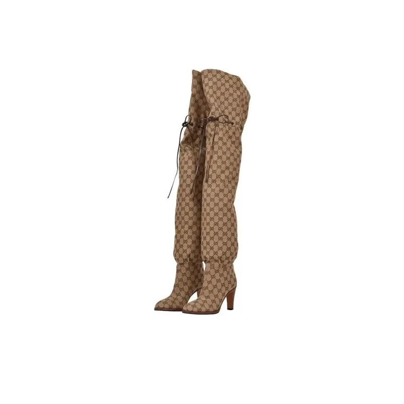 GUCCI Over-the-knee Boots Women's Brown-1