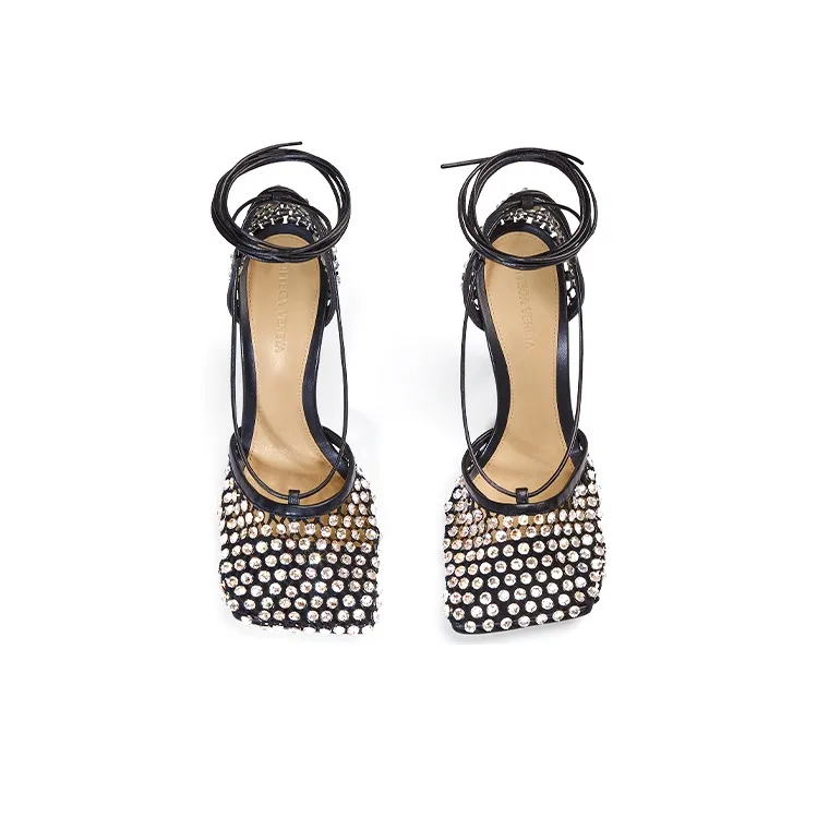 Bottega Veneta Stretch High Heels Women's Black-2