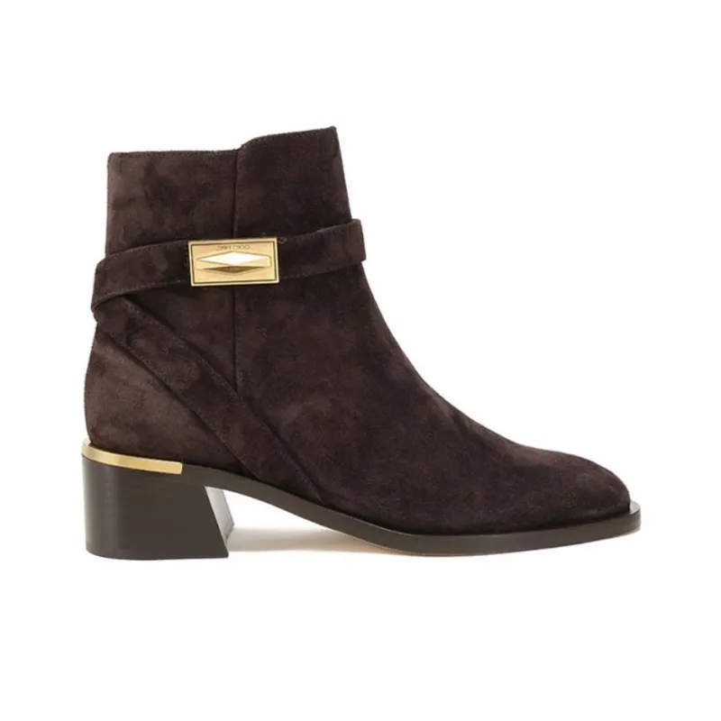 Jimmy Choo Ankle Boots 4.5cm Women's Dark Coffee-1