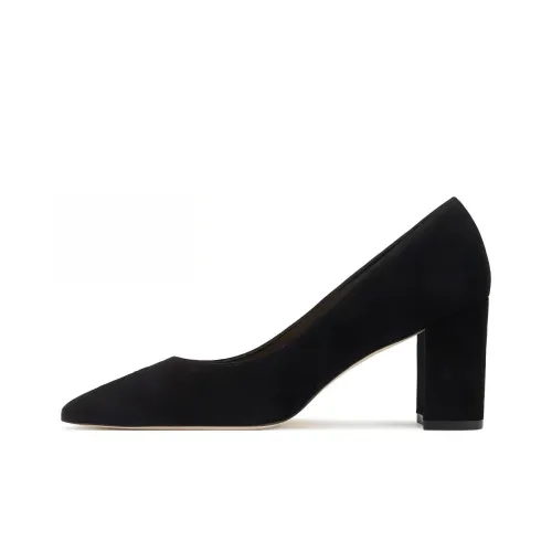 Stuart Weitzman/SW Chunky Heel High Heels 7.5cm Women's Black