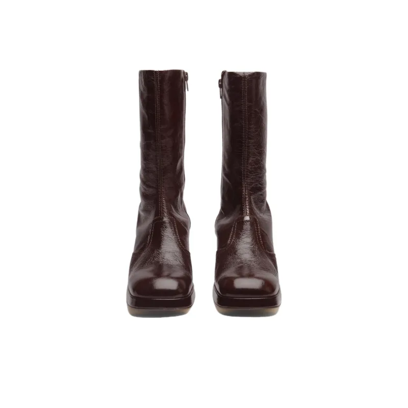 MIISTA Ankle Boots 6cm Women's Brown-4