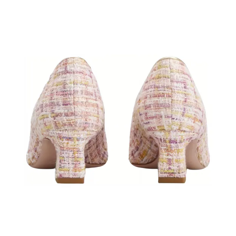 Roger Vivier Chunky Heel High Heels 4.5cm Women's Pink-4