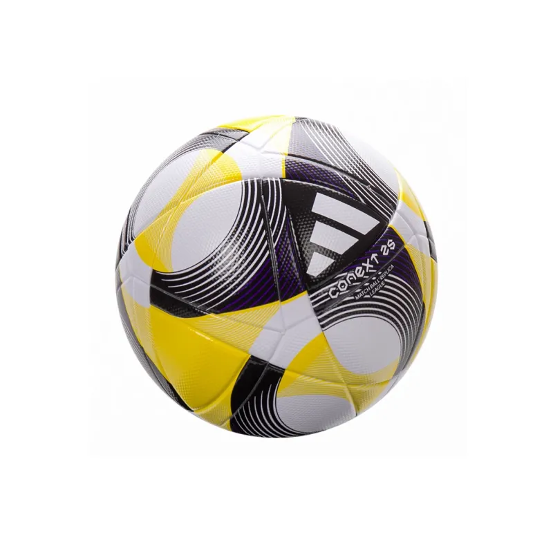 Adidas Size 5 Soccer PU Unisex Black White Yellow-3