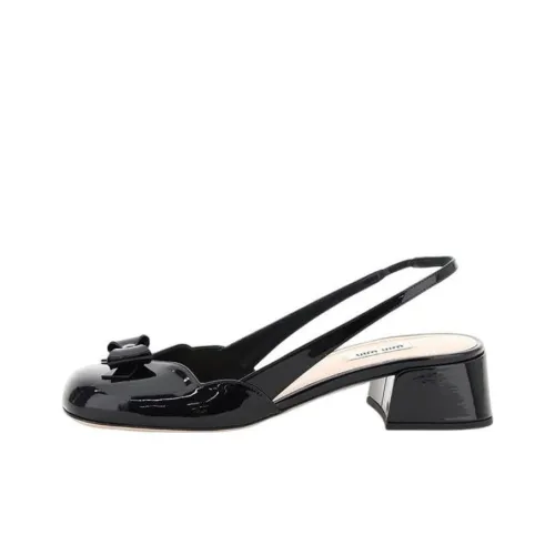 MIU MIU Chunky Heel High Heels Women's Black