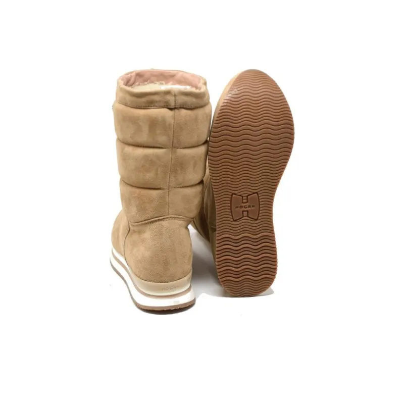 HOGAN H222 Ankle Boots Women's Beige Yellow-4
