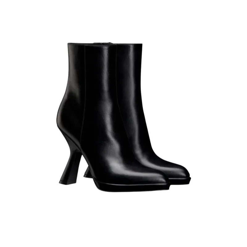 DIOR D fiction Infinite Dream Mirror Ankle Boots 10.5cm Women's Black-3