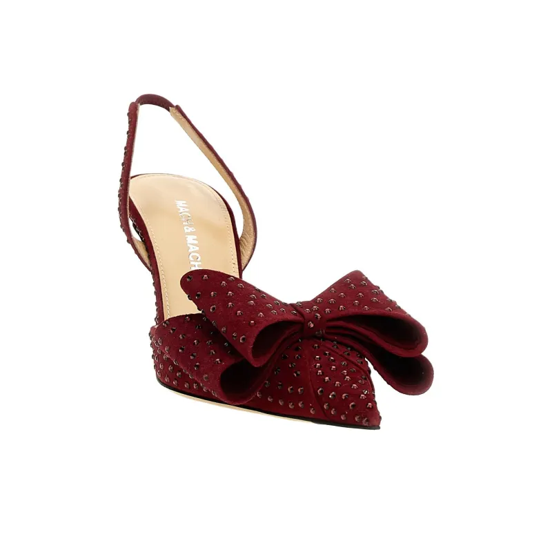 MACH & MACH Le Cadeau Slim Heel High Heels 8.5cm Women's Red-2