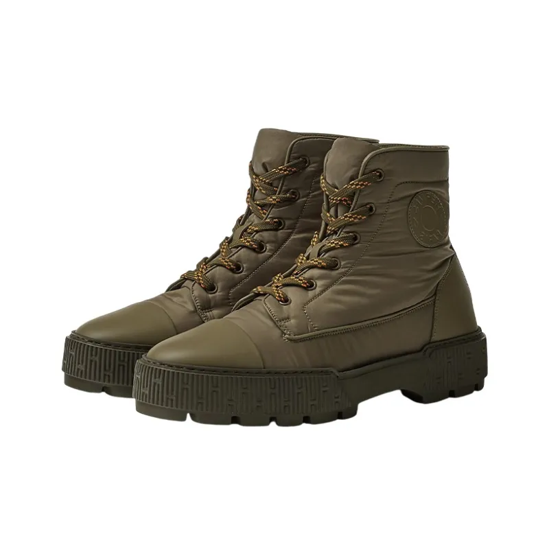 HERMES Fresh Short Ankle Boots Men's Green-0
