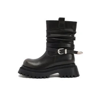 URBAN REVIVO Ankle Boots Women's Dark Coffee Brown