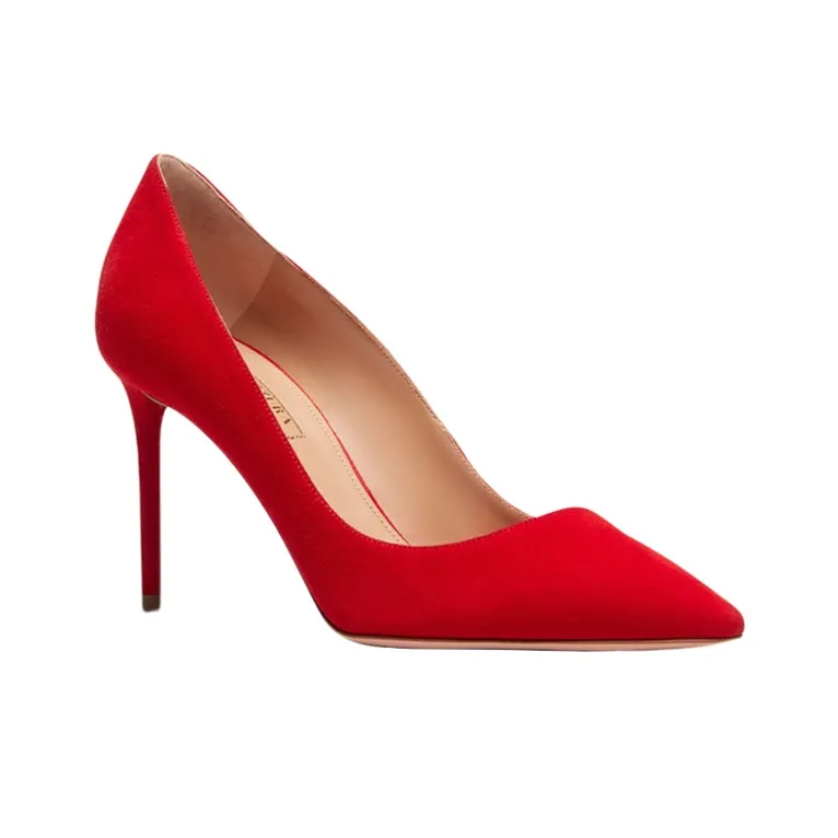 AQUAZZURA Purist Pump High Heels 8.5cm Women's Red-2