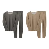 Men's 2 Set (Gray+Khaki)