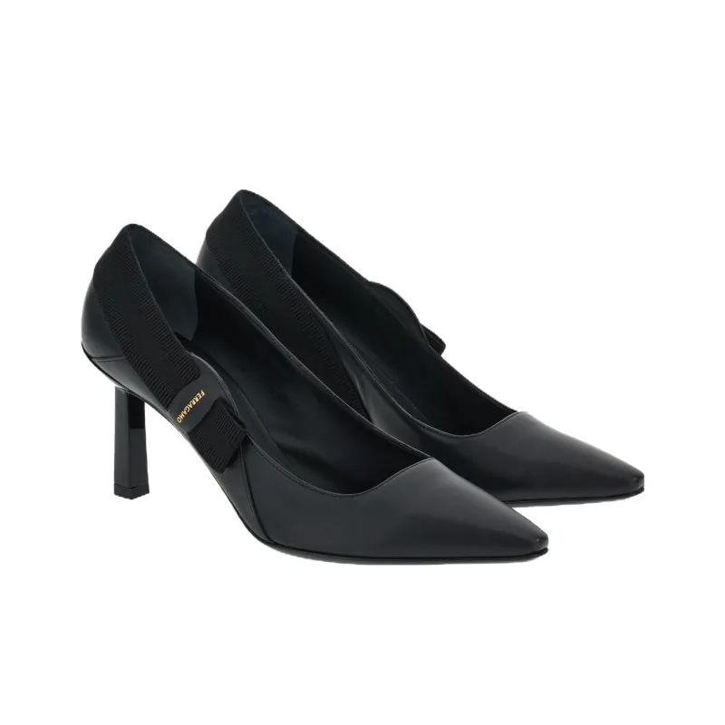 FERRAGAMO Vissia 70mm Leather Pumps-2