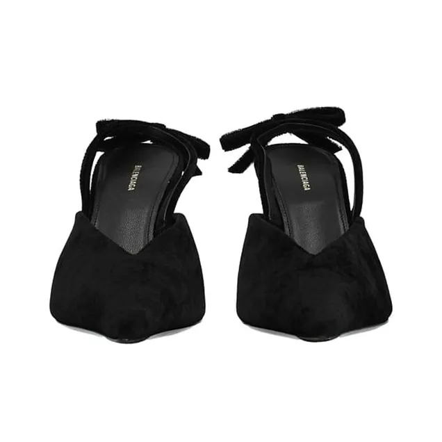 Balenciaga Wrap-toe Slippers Women's Black-4