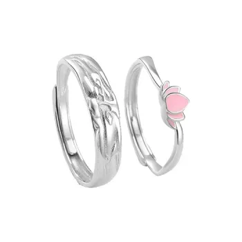 GLOIRE S999 Fine Silver Rings Unisex Exquisite And Luxurious Niche Design Advanced Touch Romantic Date Commute Style
