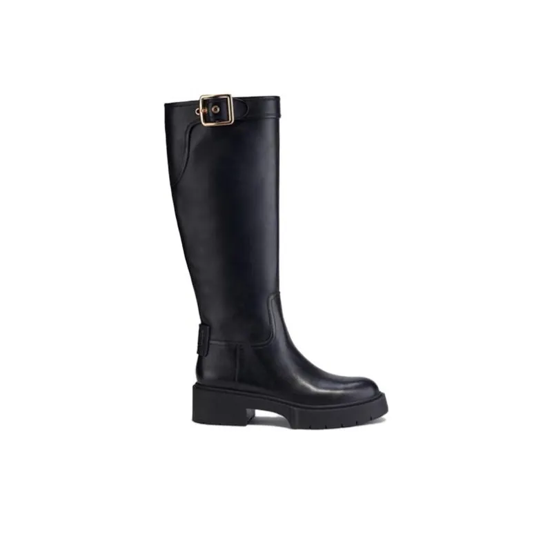 COACH Knee high Boots 4.5cm Women's Black-1