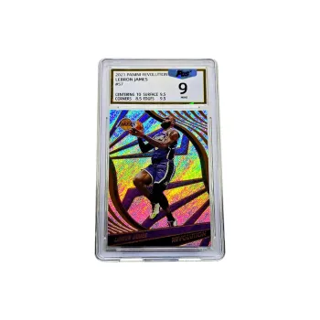 PANINI LeBron James Player Card Last Moment Layup Colorful Holographic Card Gold Logo 9/10 High Grade Graded Cards 1 Pc