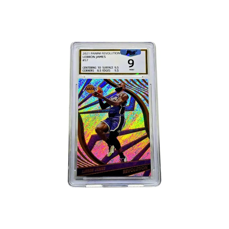 PANINI LeBron James Player Card Last Moment Layup Colorful Holographic Card Gold Logo 9/10 High Grade Graded Cards 1 Pc-0