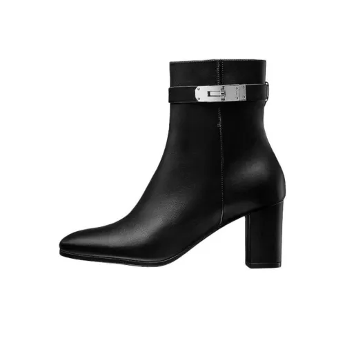 HERMES Saint Germain Ankle Boots Women's Black