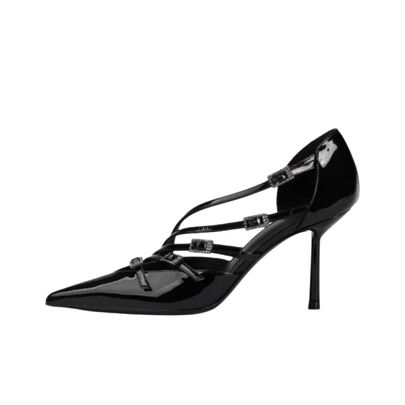 Le Silla Scarlet Slim Heel High Heels 12cm Women's Black-0
