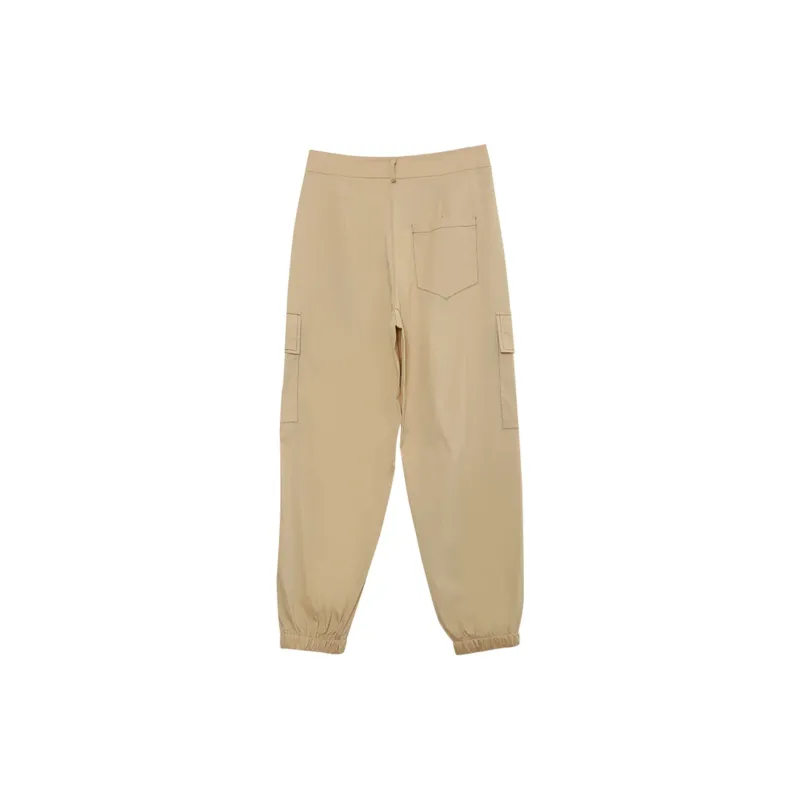 MUGUOGUOMU Casual Pants Women's Khaki-2