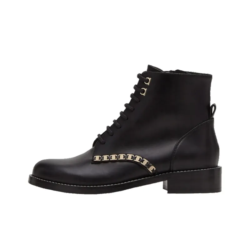 Ferragamo Vara Martin Boots Women's High Top Black-0