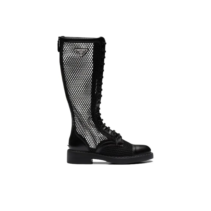 PRADA Knee high Boots Women's Black-1