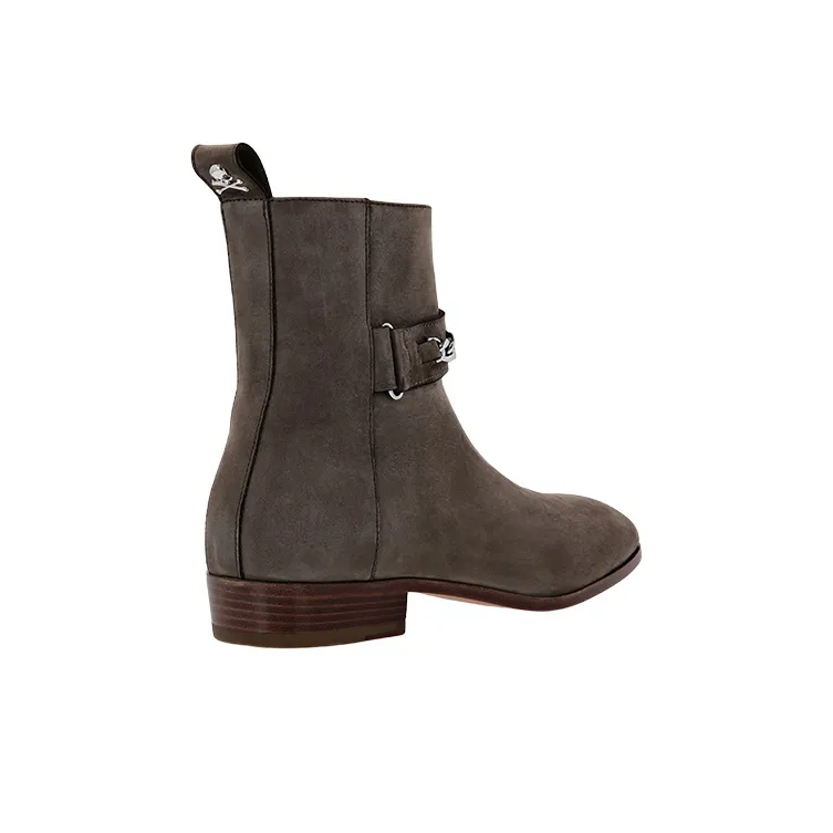 PHILIPP PLEIN Nabuk Leather Ankle Boots-3