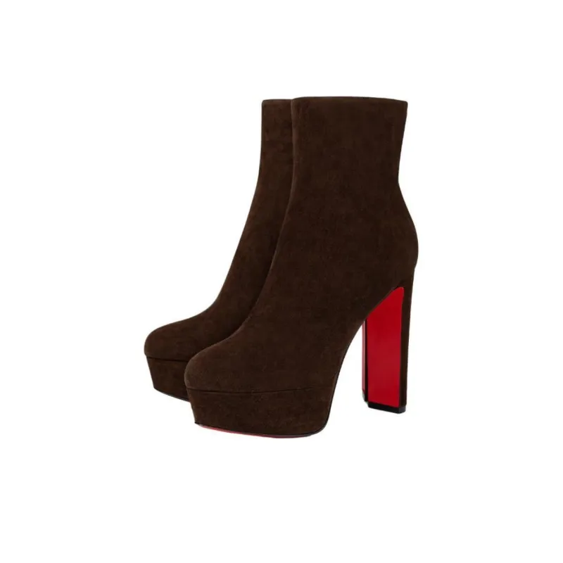 CL Loo Booty Ankle Boots 13cm Women's Brown-2