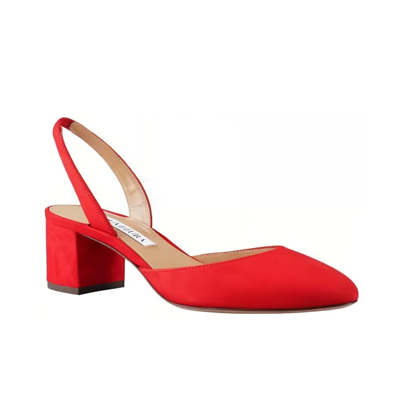 AQUAZZURA Chunky Heel High Heels Women's Red-2